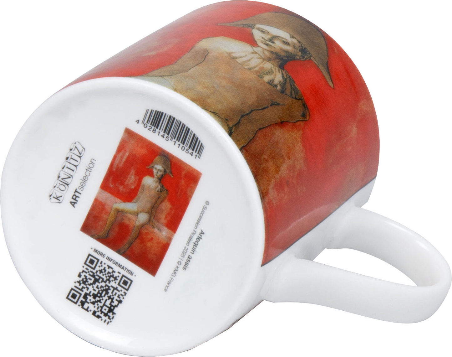 KÖNITZ Becher 1150042991 ARTselection Arlequin assis by Pablo Picasso, 400 ml, Bone China Porzellan – Bild 3