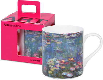 KÖNITZ Becher 1150043023 ARTselection Les Nymphéas by Claude Monet, 400 ml, Bone China Porzellan