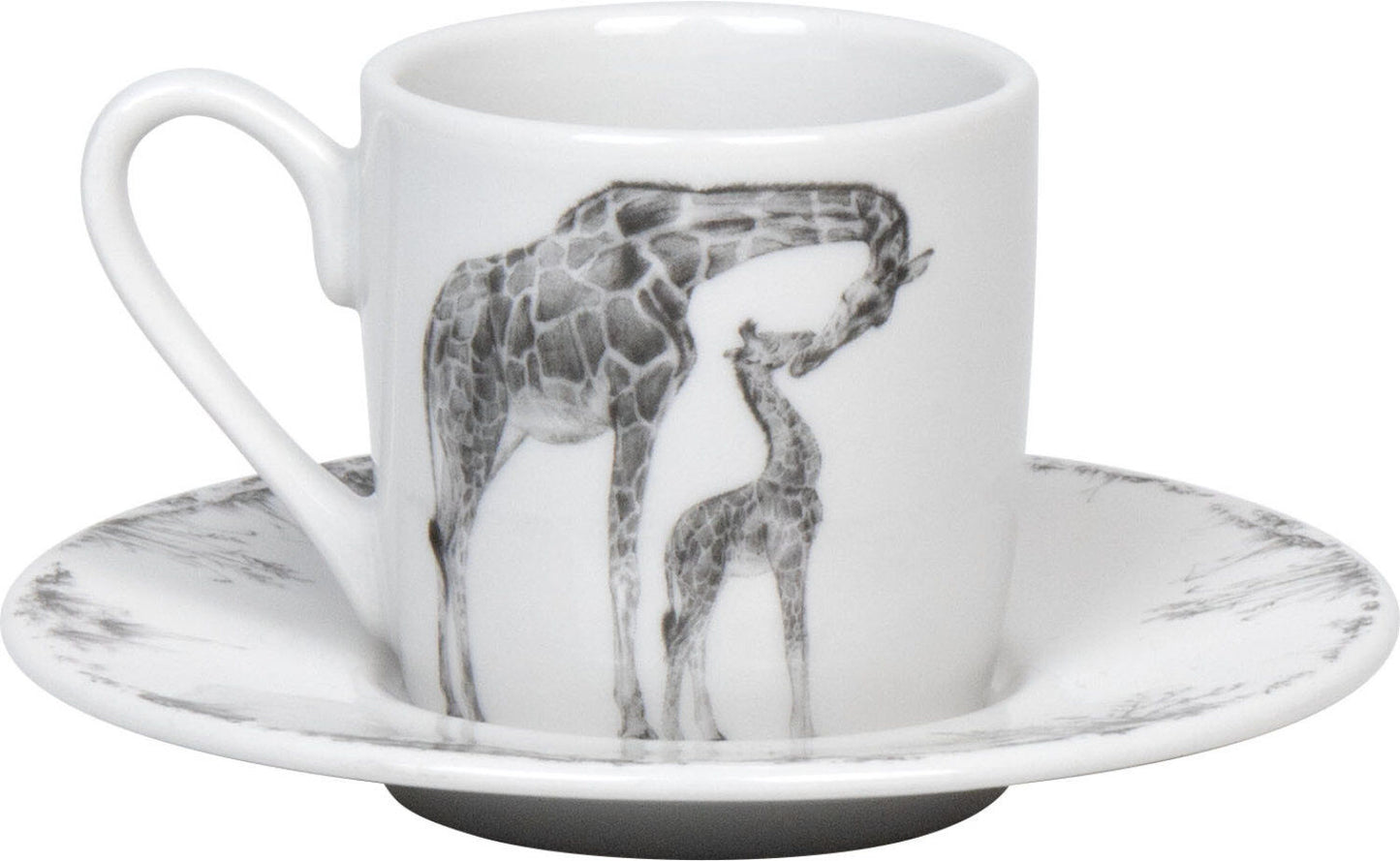 KÖNITZ 1150532760 Espressotasse mit Untertasse Amazing Animals - Giraffen 85 ml aus Bone China Porzellan – Bild 2