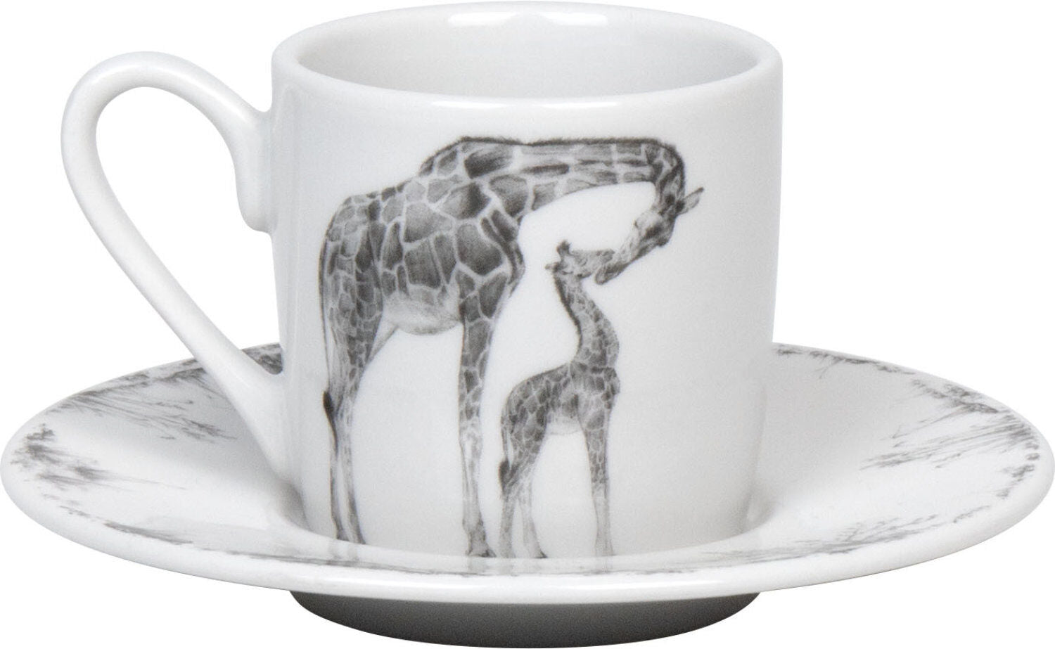KÖNITZ 1150532760 Espressotasse mit Untertasse Amazing Animals - Giraffen 85 ml aus Bone China Porzellan – Bild 2