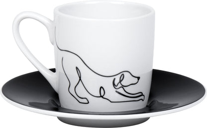 KÖNITZ 1150533017 Espressotasse Hommage à Picasso - Le Chien (Der Hund) 85 ml, Porzellan – Bild 2