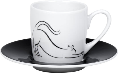 KÖNITZ 1150533018 Espressotasse Hommage à Picasso - Le Chat (Die Katze) 85 ml, Porzellan
