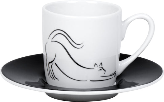 KÖNITZ 1150533018 Espressotasse Hommage à Picasso - Le Chat (Die Katze) 85 ml, Porzellan