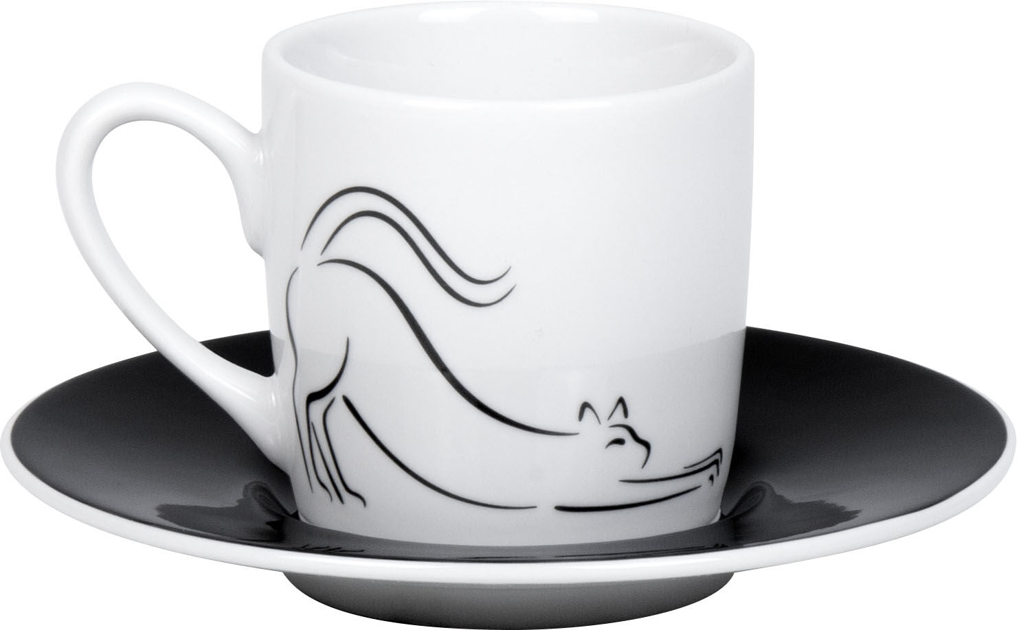 KÖNITZ 1150533018 Espressotasse Hommage à Picasso - Le Chat (Die Katze) 85 ml, Porzellan – Bild 2