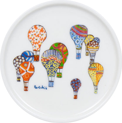 KÖNITZ 1150572994 Becher Hot Air Balloon by Portchie 425 ml mit Sieb und Deckel, Bone China Porzellan – Bild 3