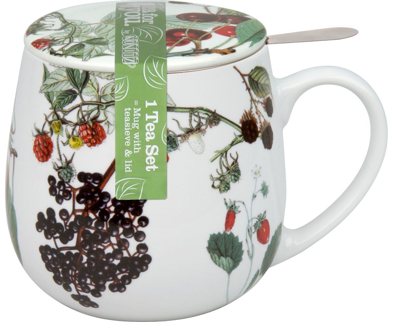Könitz Becher mit Sieb und Deckel 420 ml My favourite tea Früchte / Teebecher – Bild 2