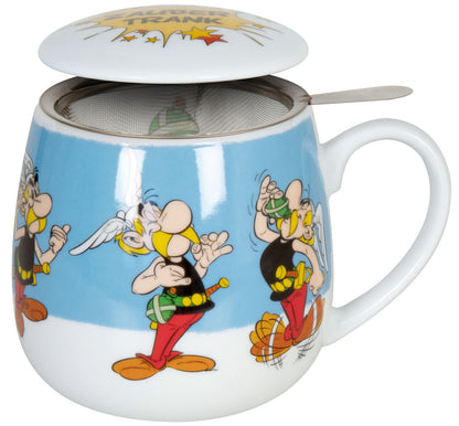 Könitz 1151432383 Becher mit Sieb und Deckel 400 ml - Tea for you Asterix - Zaubertrank / Teebecher