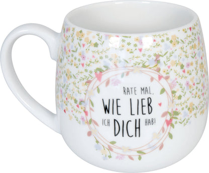 Könitz 1151432448 Becher mit Sieb und Deckel 400 ml - Tea for you - Rate mal wie lieb ich Dich hab / Teebecher – Bild 3