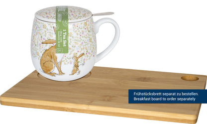 Könitz 1151432448 Becher mit Sieb und Deckel 400 ml - Tea for you - Rate mal wie lieb ich Dich hab / Teebecher – Bild 5