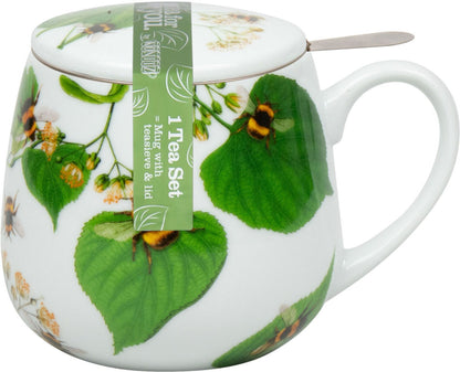 Könitz Becher mit Sieb und Deckel 400 ml Tea for you - Bumblebees on leave / Teebecher – Bild 2