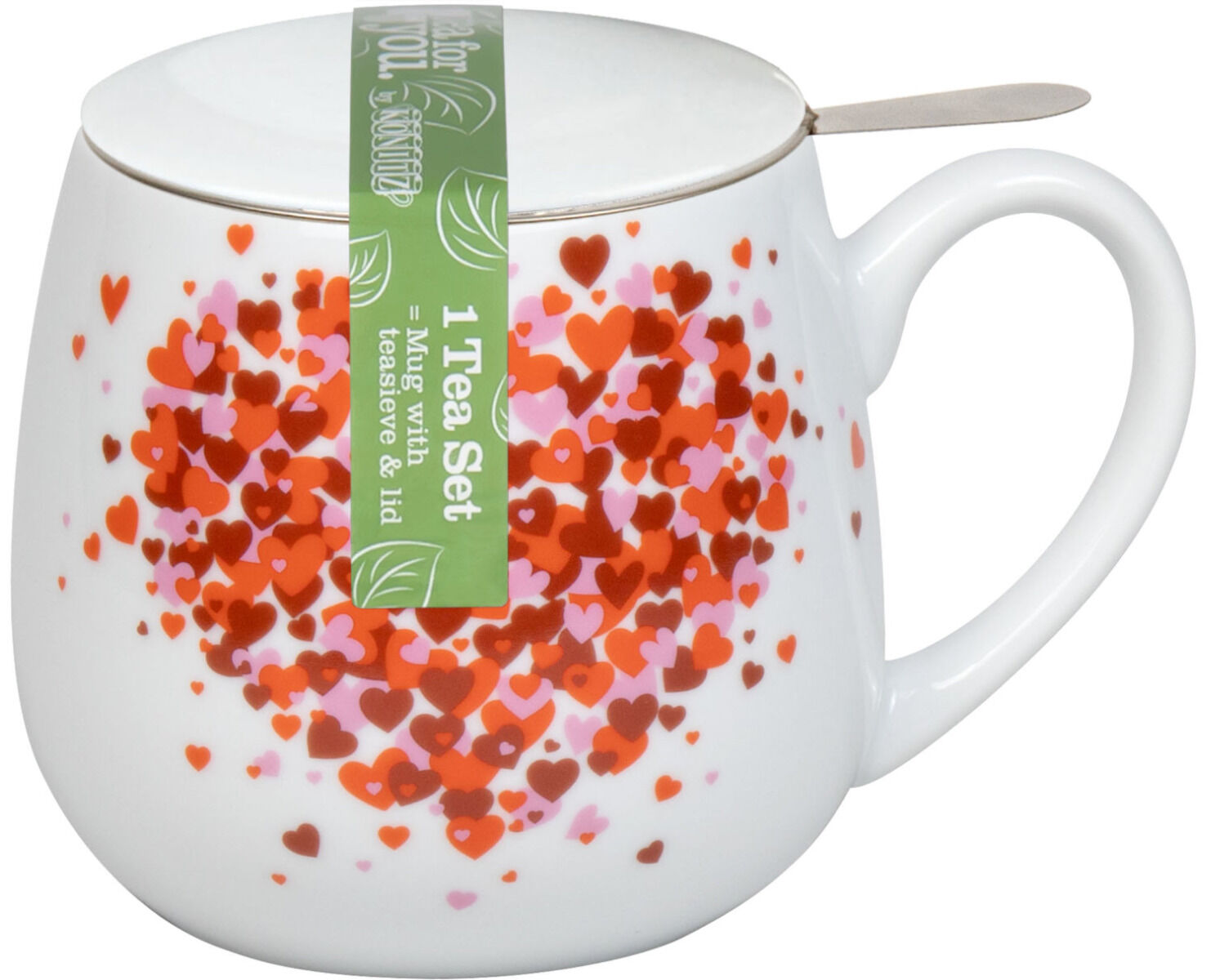 Könitz 1151432833 Becher mit Sieb und Deckel 400 ml - Tea for you - Love Explodes / Teebecher – Bild 2