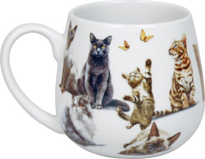KÖNITZ 1151432933 Becher mit Sieb und Deckel 400 ml - Tea For You - Samtpfoten, Porzellan / Katzen – Bild 2