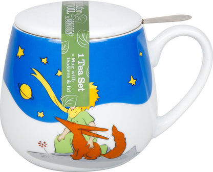 Könitz 1151433037 Becher mit Sieb und Deckel 400 ml - Der kleine Prinz Regenbogen - Tea for you / Teebecher – Bild 2