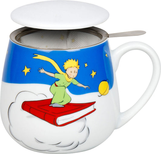Könitz 1151433038 Becher mit Sieb und Deckel 400 ml - Der kleine Prinz Sterne leiten - Tea for you / Teebecher