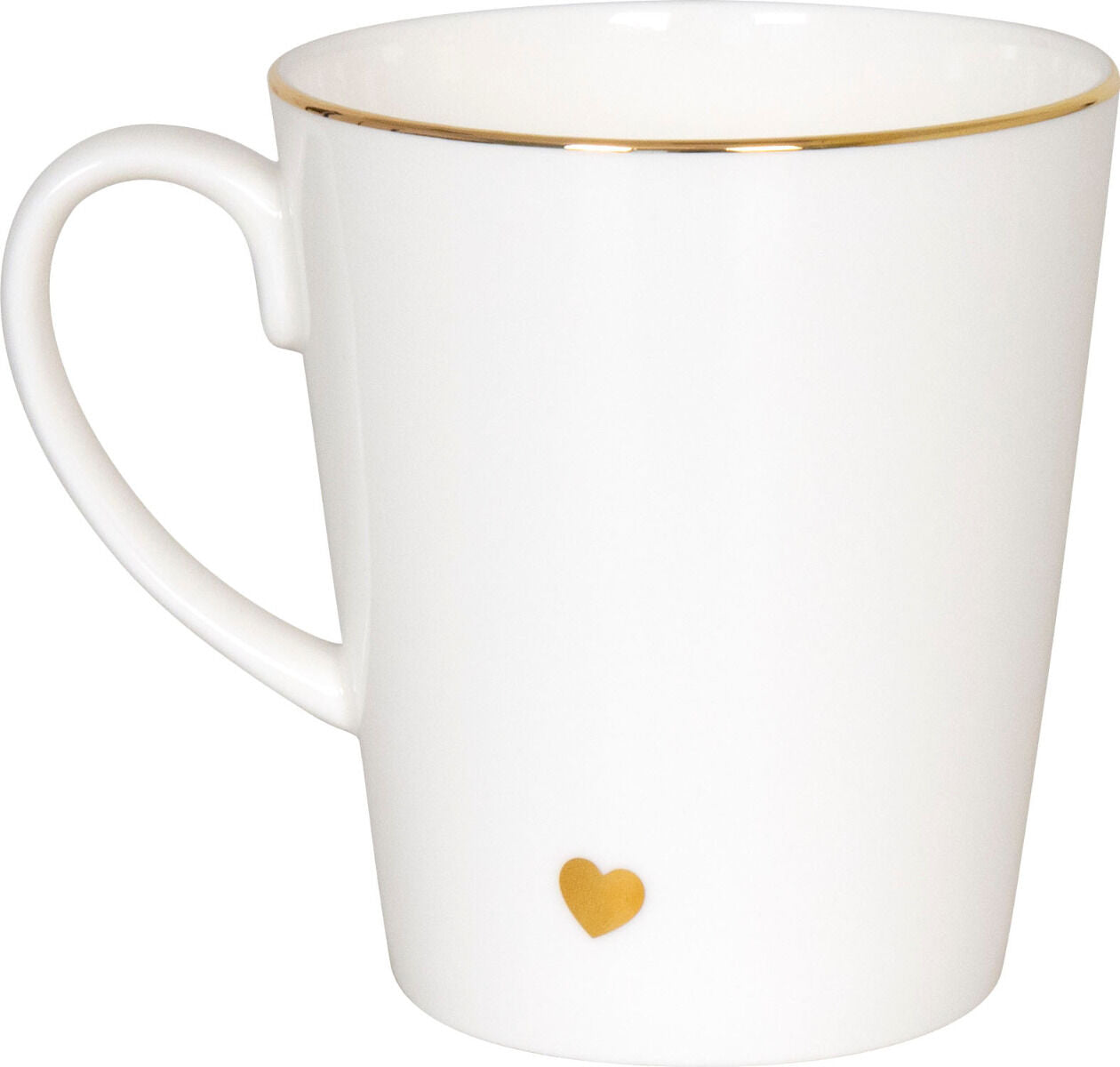 KÖNITZ Becher Wunderbar GOLDEN HEART im Geschenkkarton - 600 ml aus Bone China Porzellan – Bild 2