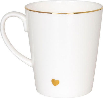 KÖNITZ Becher Wunderbar GOLDEN HEART im Geschenkkarton - 600 ml aus Bone China Porzellan – Bild 2