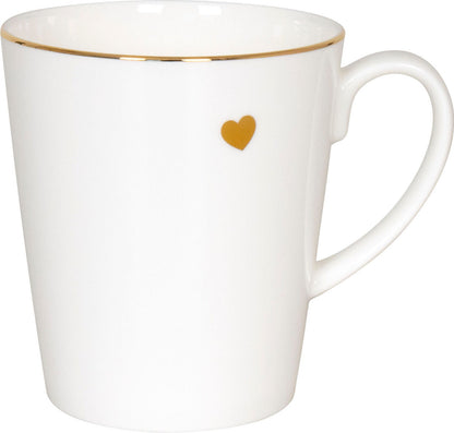KÖNITZ Becher Wunderbar GOLDEN HEART im Geschenkkarton - 600 ml aus Bone China Porzellan – Bild 3