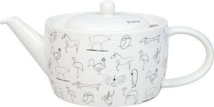 KÖNITZ 1152630104 Teekanne Picasso Animaux (Tiere) - 1400 ml, mit Deckel und Sieb / Kanne