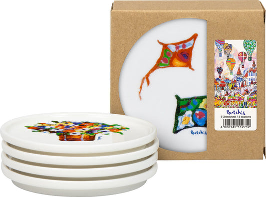 KÖNITZ 1159592996 4er Set Untersetzer im Geschenkkarton - Portchie