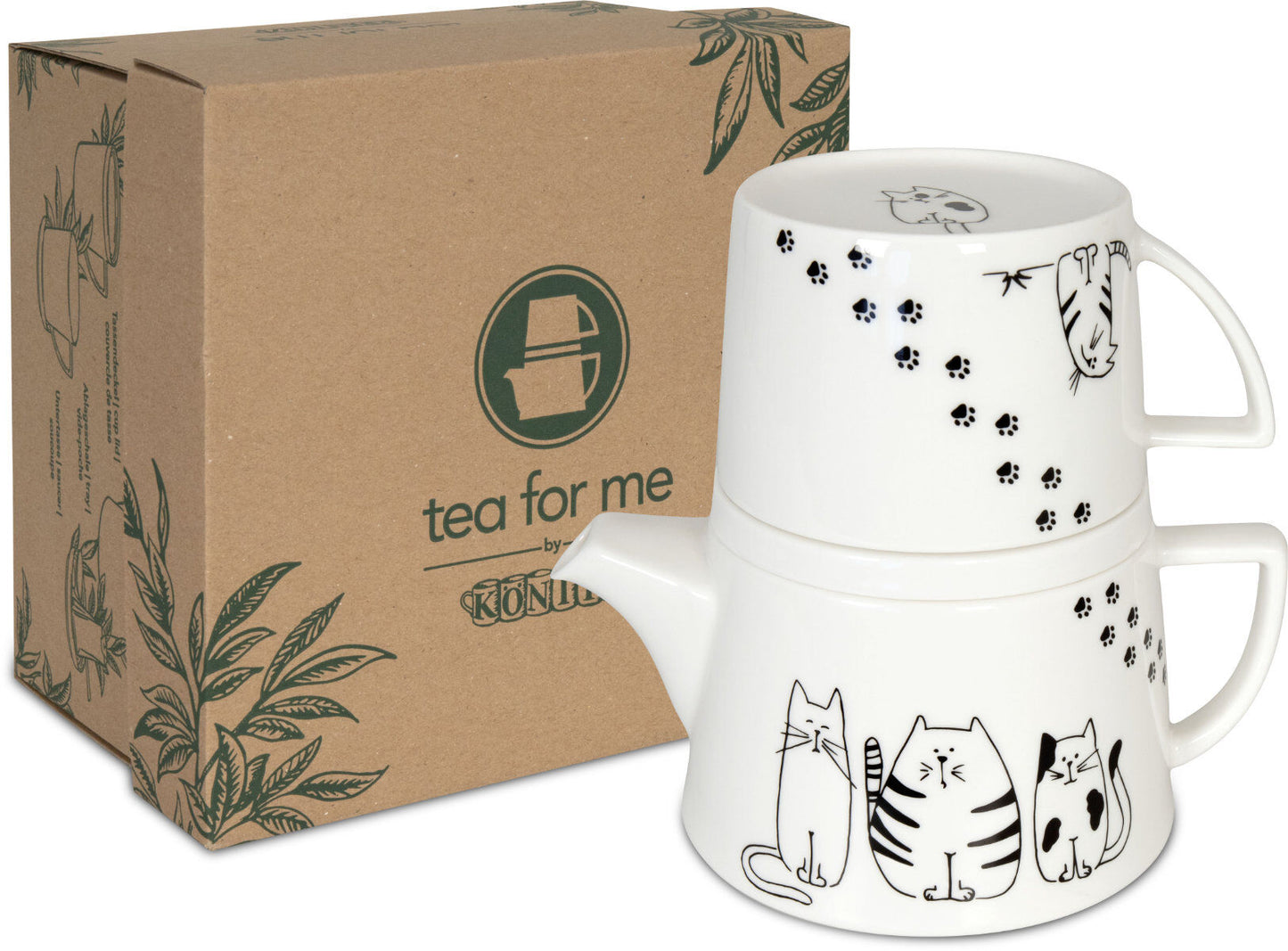 KÖNITZ TEA FOR ME - FUNNY CATS - Teebereiter Set / Tekanne