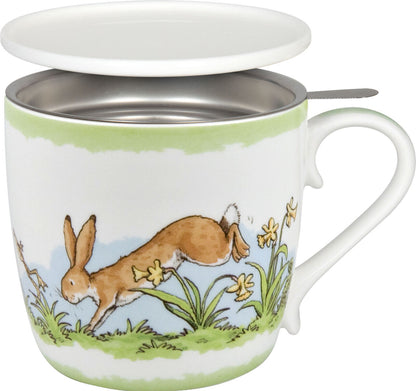 KÖNITZ 115S571531 Becher Weißt du eigentlich... FRÜHLING 425 ml mit Sieb und Deckel / Der kleine Hase - Jahreszeiten