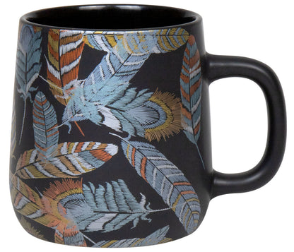 KÖNITZ Becher SHINY FEATHERS 395 ml aus Bone China Porzellan / Fassbecher
