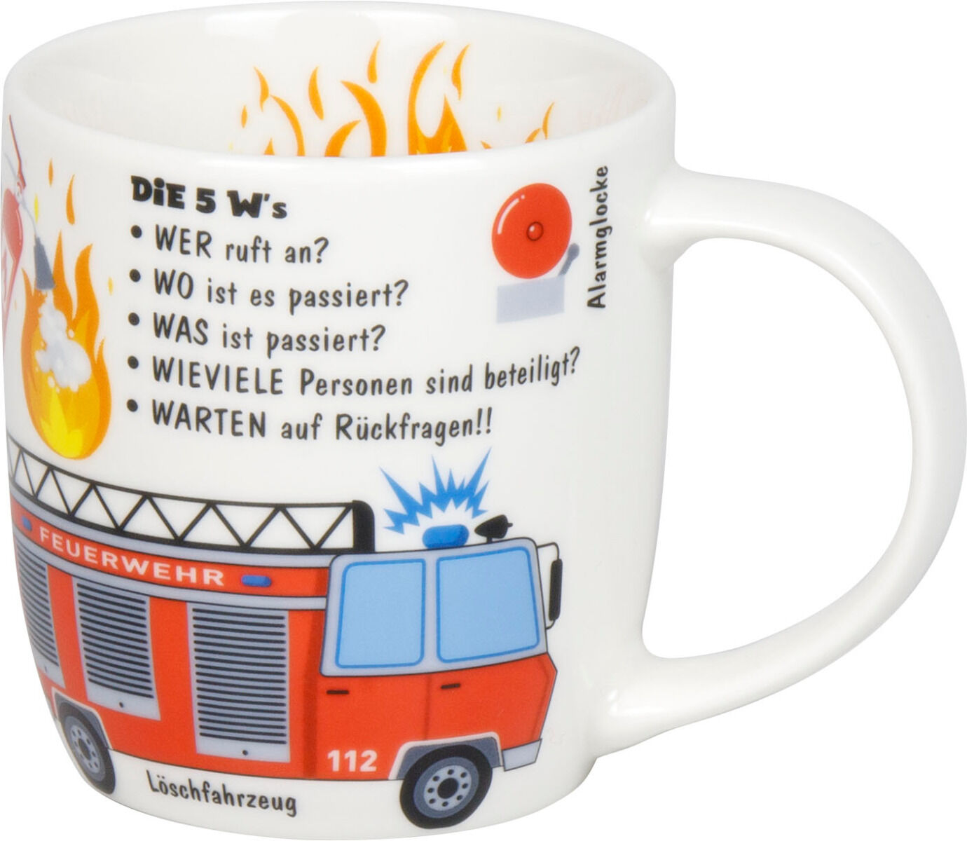 KÖNITZ 1172673026 Kid's Wissen Feuerwehr 230 ml aus Porzellan / Kinderbecher – Bild 3