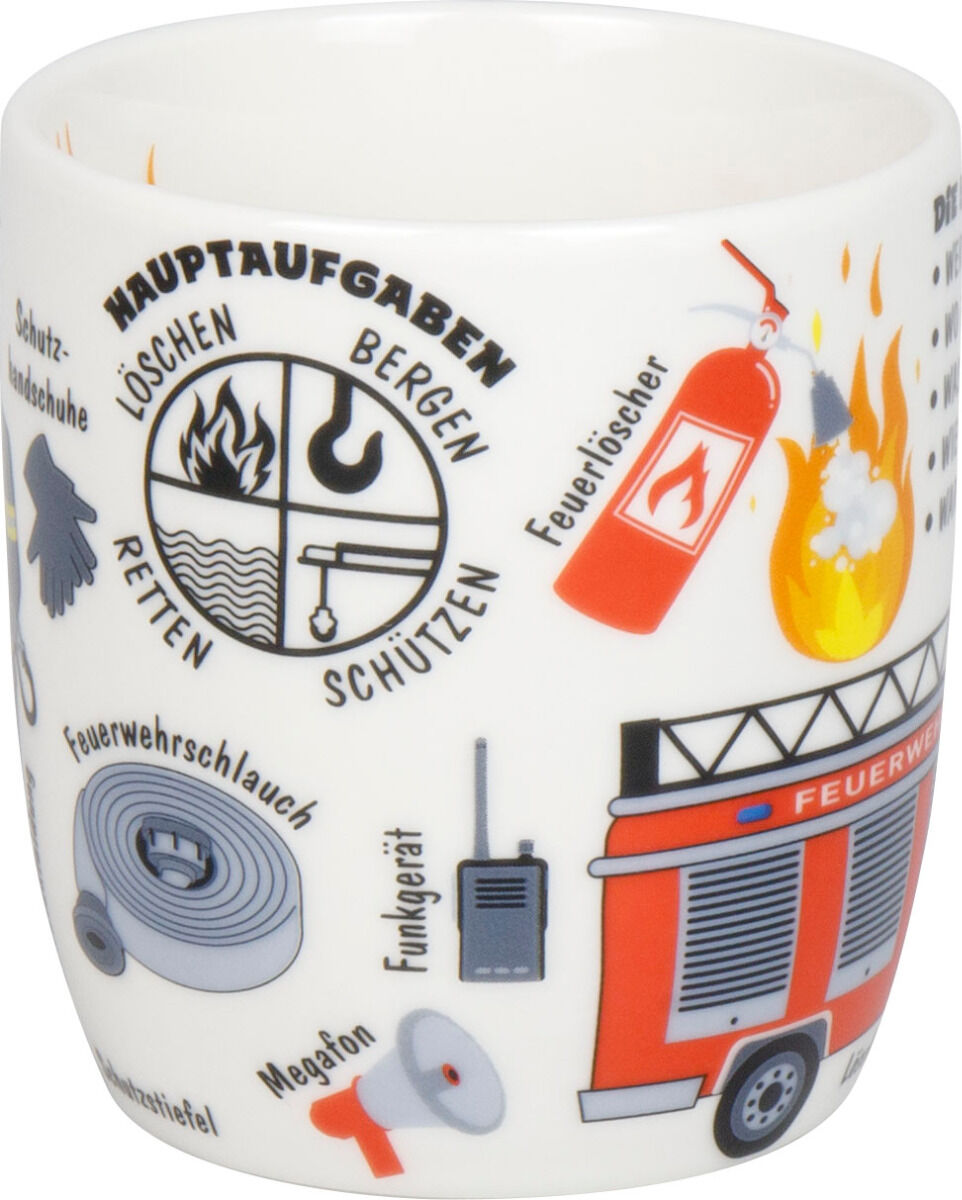 KÖNITZ 1172673026 Kid's Wissen Feuerwehr 230 ml aus Porzellan / Kinderbecher – Bild 7