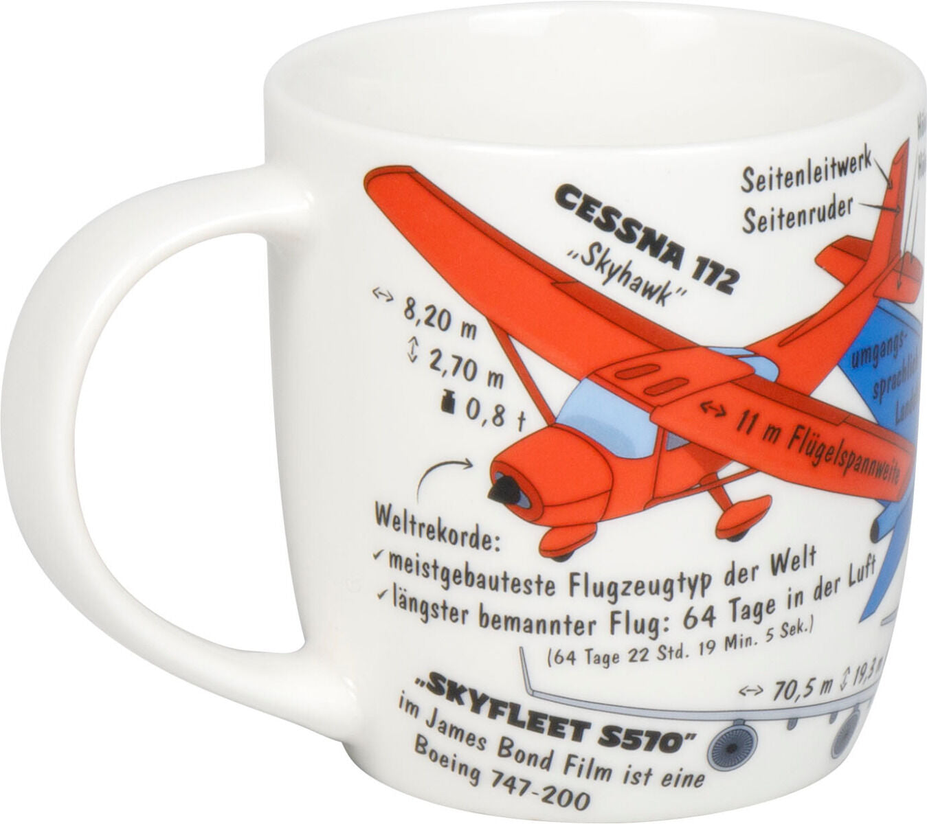 KÖNITZ 1172673028 Kid's Wissen Flugzeuge 230 ml aus Porzellan / Kinderbecher – Bild 5