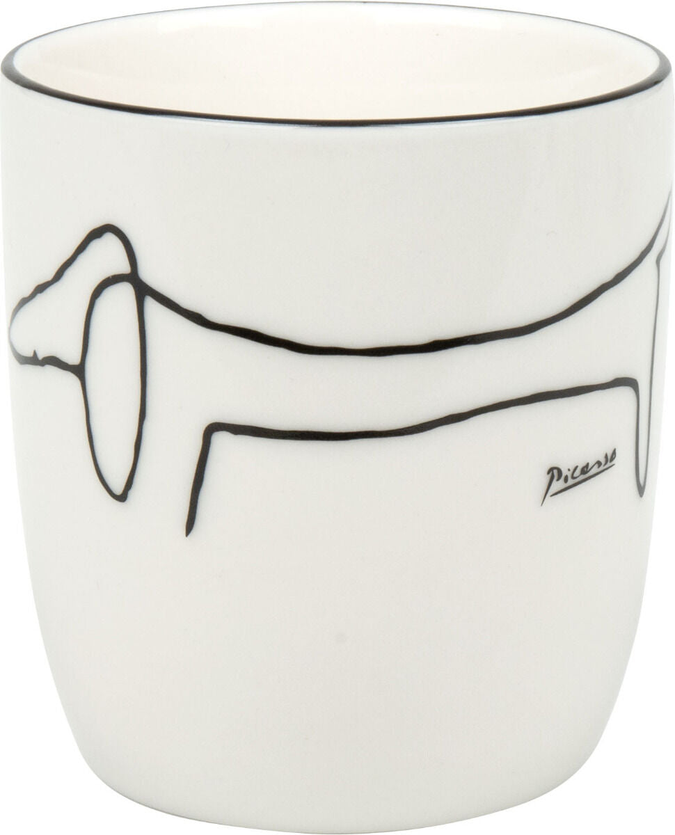 KÖNITZ 1172682770 Becher PICASSO - Le Chien (Der Hund) - 200 ml aus New Bone China Porzellan