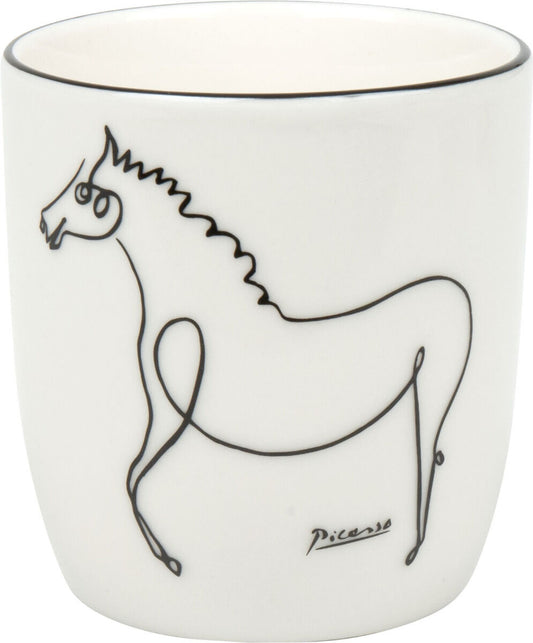 KÖNITZ 1172682771 Becher PICASSO - Le Cheval (Das Pferd) - 200 ml aus New Bone China Porzellan
