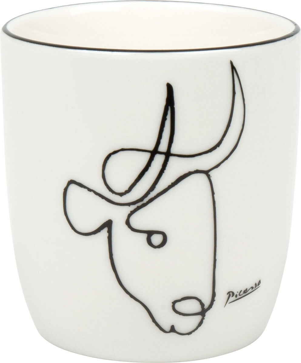 KÖNITZ 1172682772 Becher PICASSO - Le Taureau (Der Stier) - 200 ml aus New Bone China Porzellan