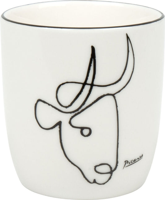 KÖNITZ 1172682772 Becher PICASSO - Le Taureau (Der Stier) - 200 ml aus New Bone China Porzellan