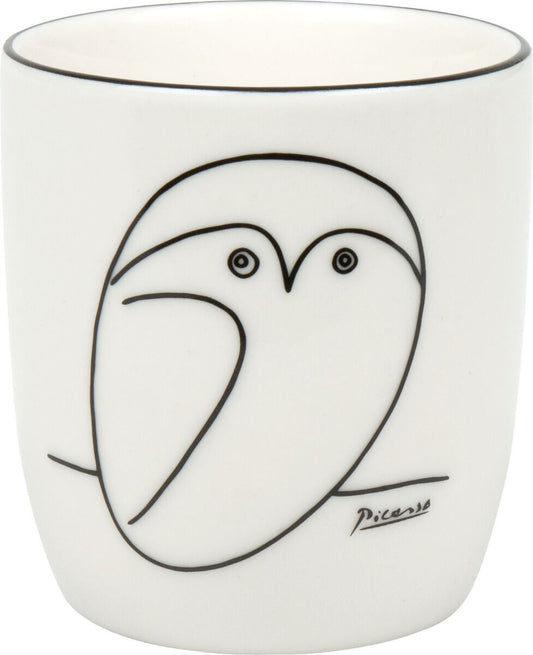 KÖNITZ 1172682773 Becher PICASSO - Le Chouette (Die Eule) - 200 ml aus New Bone China Porzellan