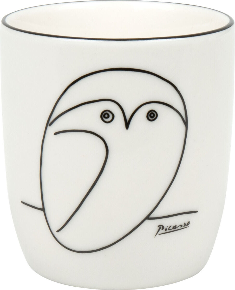 10er SET KÖNITZ 1172682773 Becher PICASSO - Le Chouette (Die Eule) - 200 ml aus New Bone China Porzellan – Bild 2