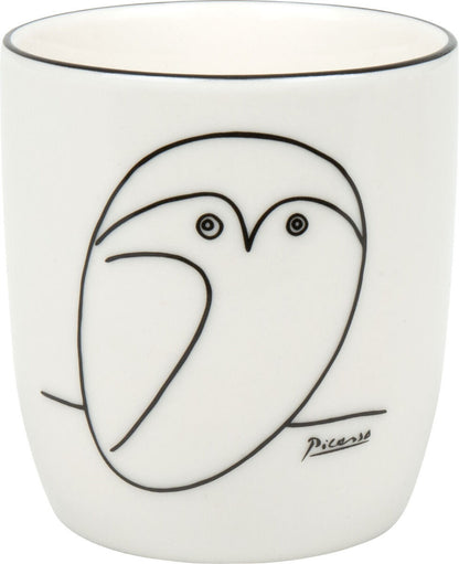 10er SET KÖNITZ 1172682773 Becher PICASSO - Le Chouette (Die Eule) - 200 ml aus New Bone China Porzellan – Bild 2
