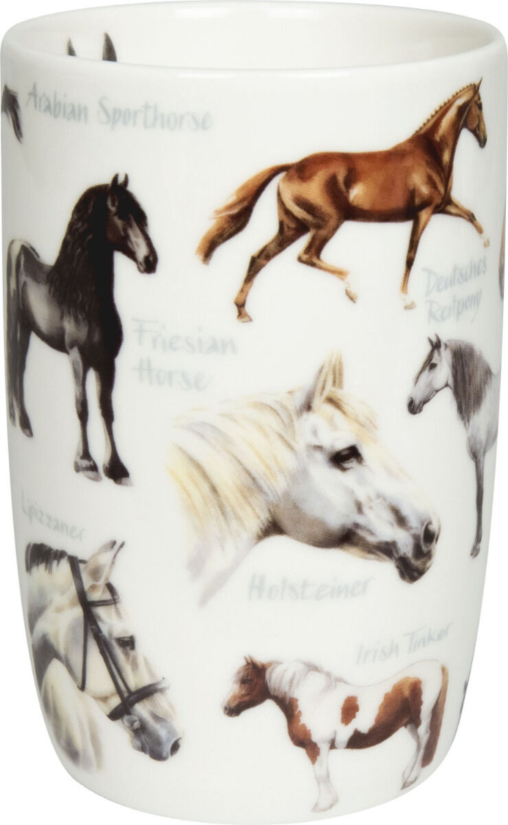 KÖNITZ 1172692710 Becher Natures Diversity - HORSES 600 ml aus Bone China Porzellan / Pferde Artenvielfalt – Bild 4