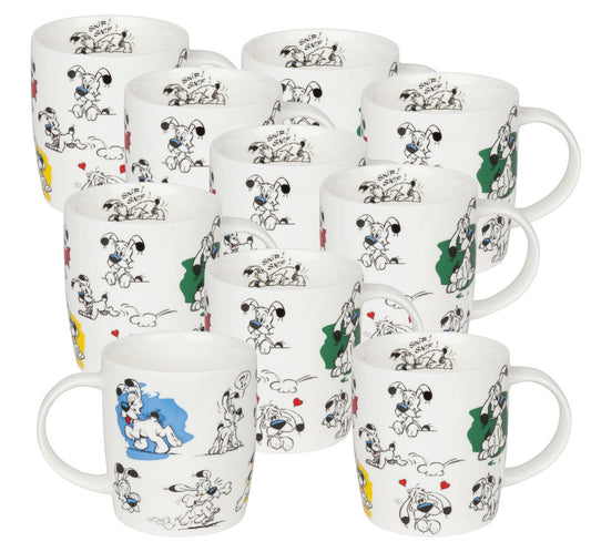 10er SET KÖNITZ Becher Asterix - Snif Snif Idefix - 400 ml / Motivtasse
