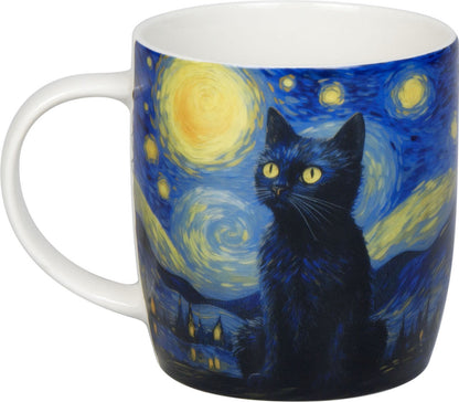 KÖNITZ 1172752918 Becher Arty Animals - Van Gogh's Cat 400 ml aus Bone China Porzellan / Katze – Bild 2