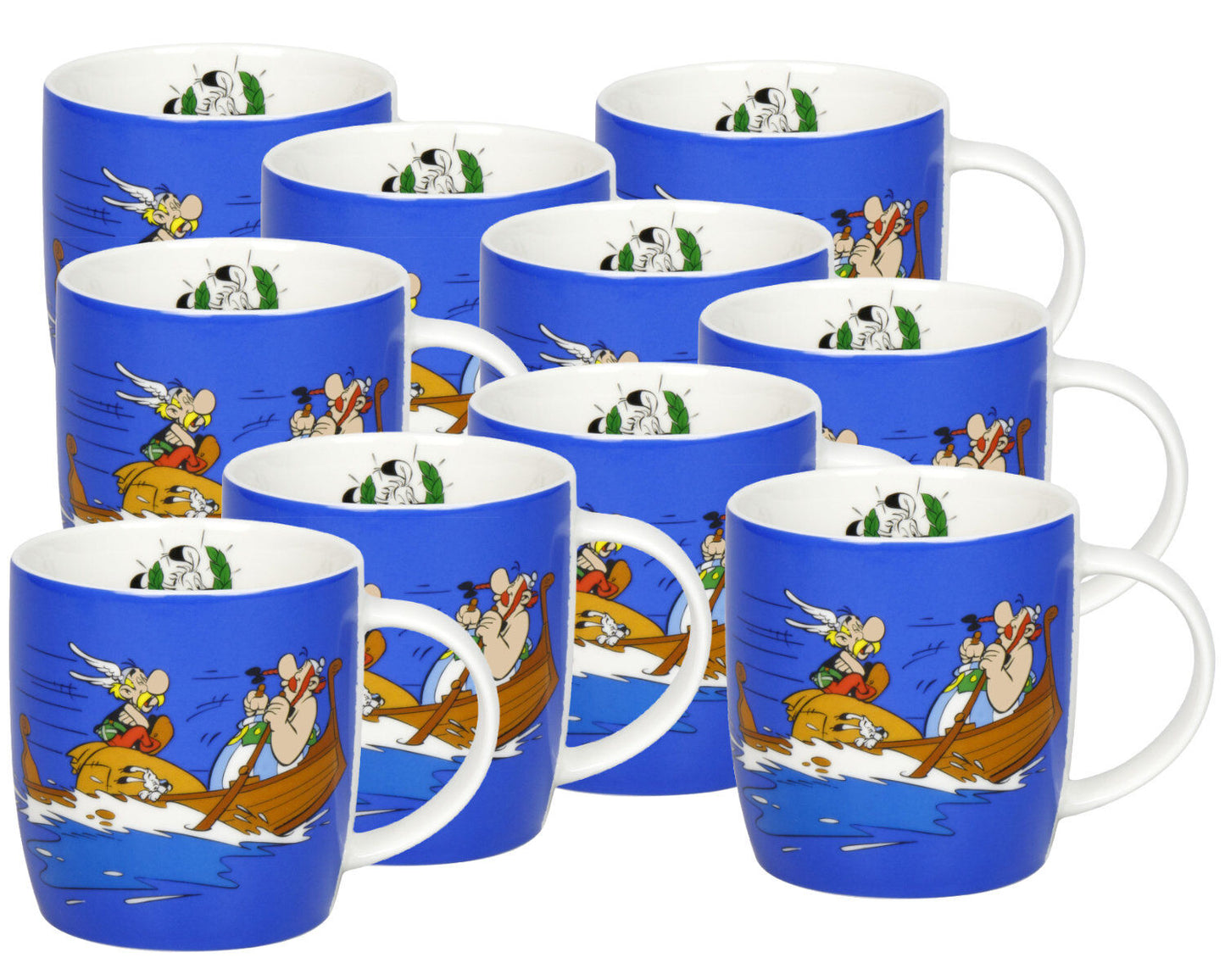 10er SET KÖNITZ Becher Asterix Rudern - 400 ml / Asterix & Obelix Motivtasse