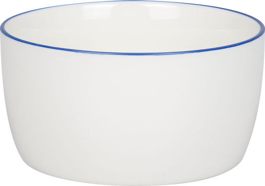 KÖNITZ 1192653047 Müslischale 380 ml mit blauem Rand, Basic Bone