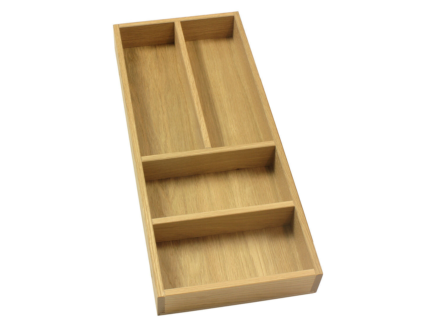 Besteckeinsatz AERIK aus Massivholz (Eiche), 200 x 472 mm, universell / Besteckkasten