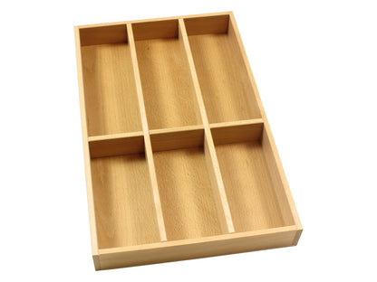 Besteckeinsatz AERIK aus Massivholz (Buche), 300 x 472 mm, universell / Besteckkasten