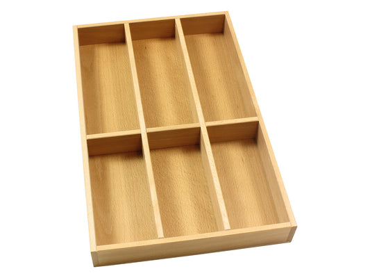 Besteckeinsatz AERIK aus Massivholz (Buche), 300 x 472 mm, universell / Besteckkasten