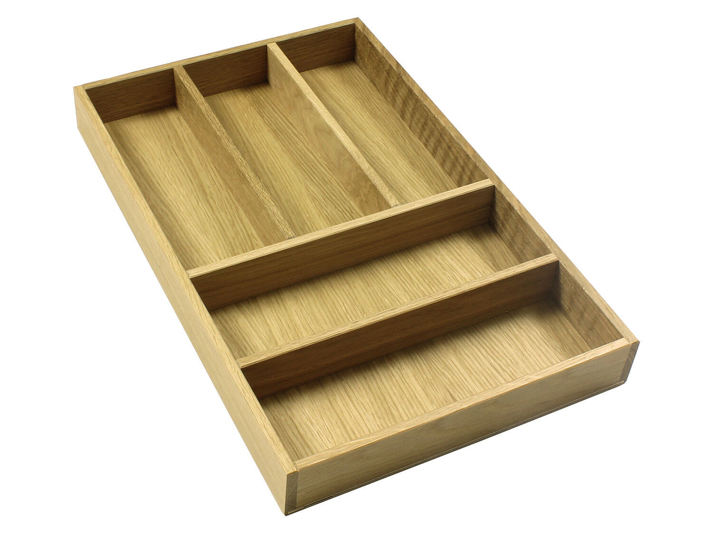 Besteckeinsatz AERIK aus Massivholz (Eiche), 300 x 472 mm, universell / Besteckkasten