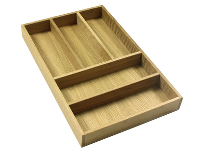 Besteckeinsatz AERIK aus Massivholz (Eiche), 300 x 472 mm, universell / Besteckkasten
