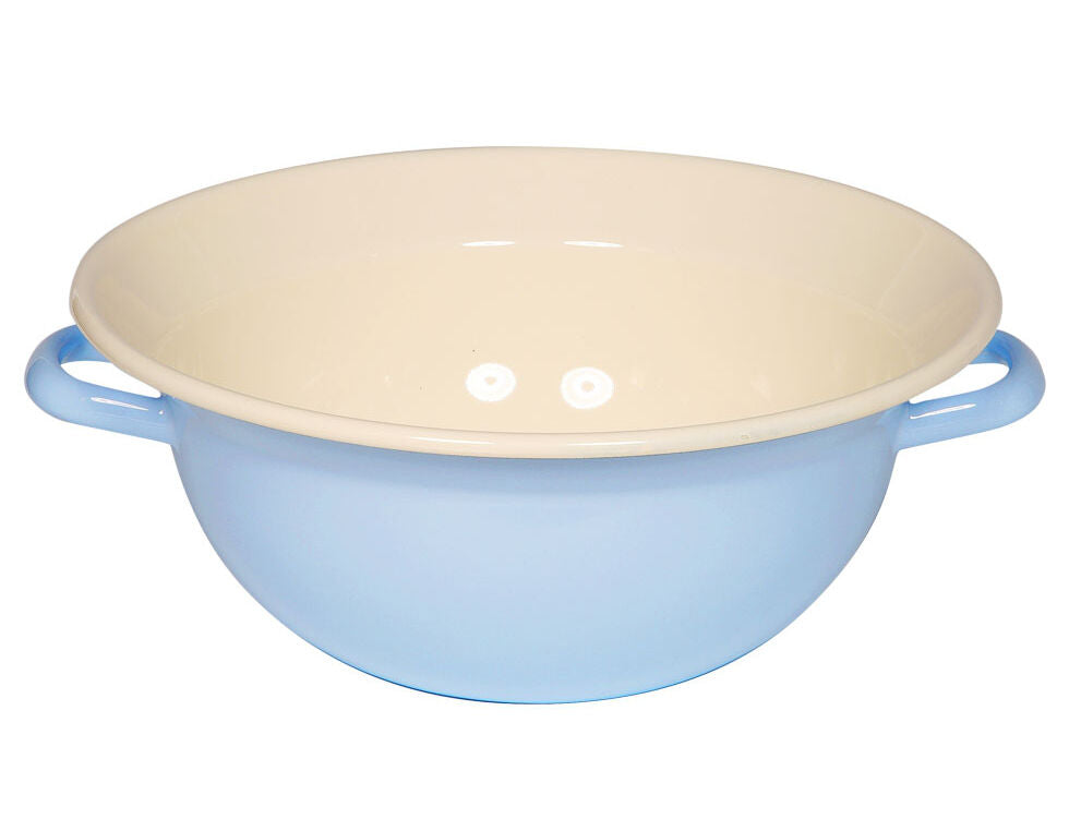 RIESS 0297-006 Weitling 32 cm, Blau, mit zwei Henkeln / Teigschüssel / Salatschüssel