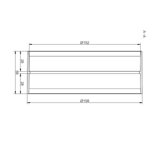 Naber R-VBS 125/150 Rohrverbinder COMPAIR® FLOW ROUND 125/150 weiß – Bild 2