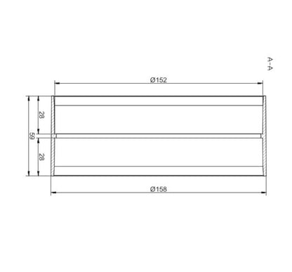 Naber R-VBS 125/150 Rohrverbinder COMPAIR® FLOW ROUND 125/150 weiß – Bild 2