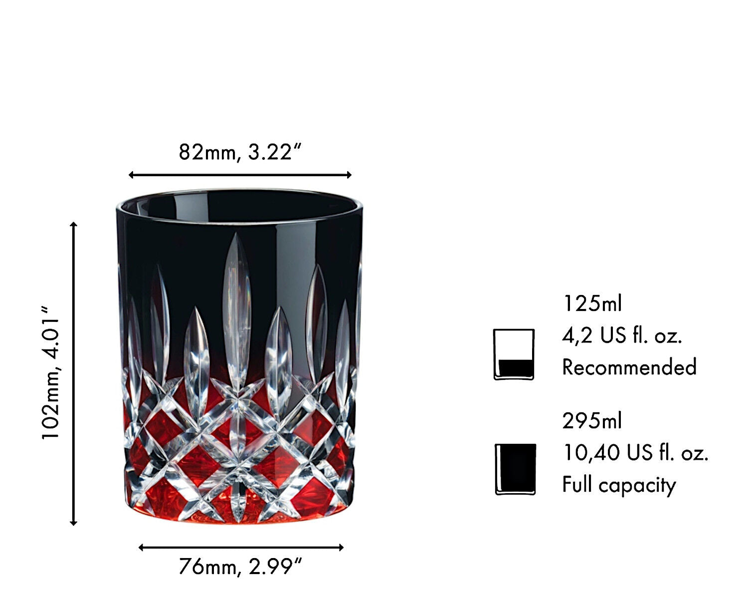 RIEDEL 1515/02S3BC LAUDON Tumbler - schwarz/rot – Bild 2